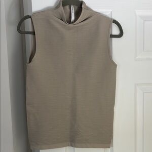 Elegant Beige Sleeveless Top